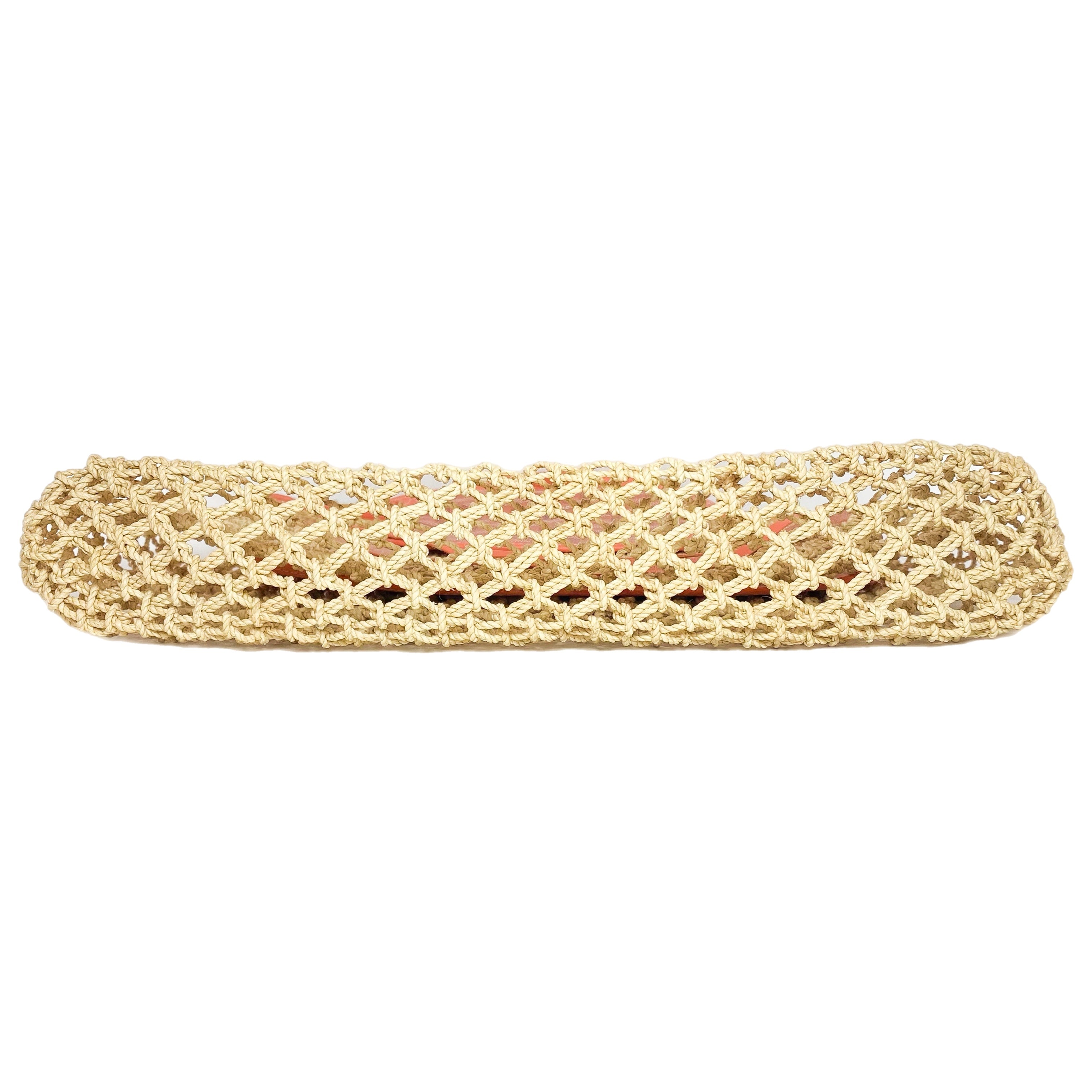Goyard Goyardine Coral Aligre Raffia Net Tote