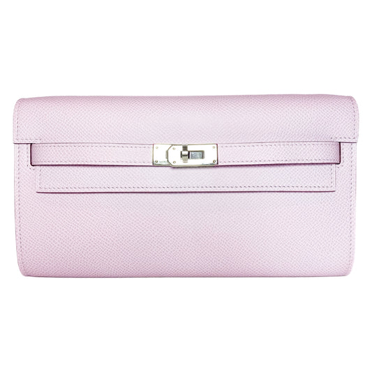 Hermes Kelly To Go Mauve Pale Palladium Hardware