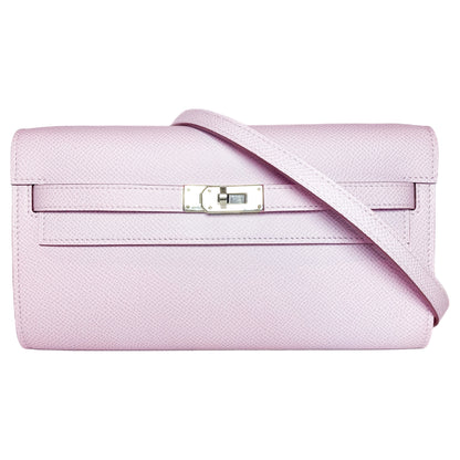 Hermes Kelly To Go Mauve Pale Palladium Hardware
