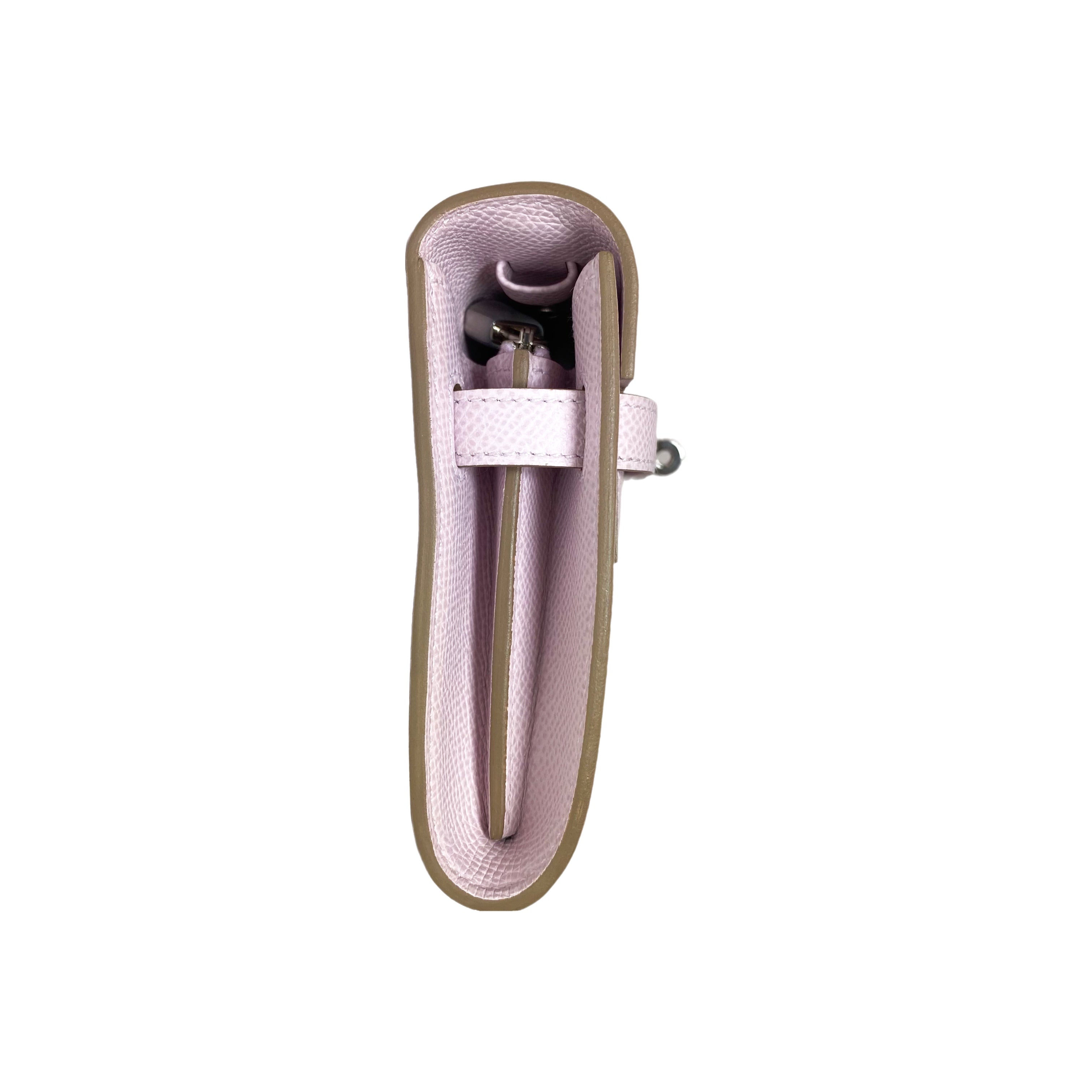 Hermes Kelly To Go Mauve Pale Palladium Hardware