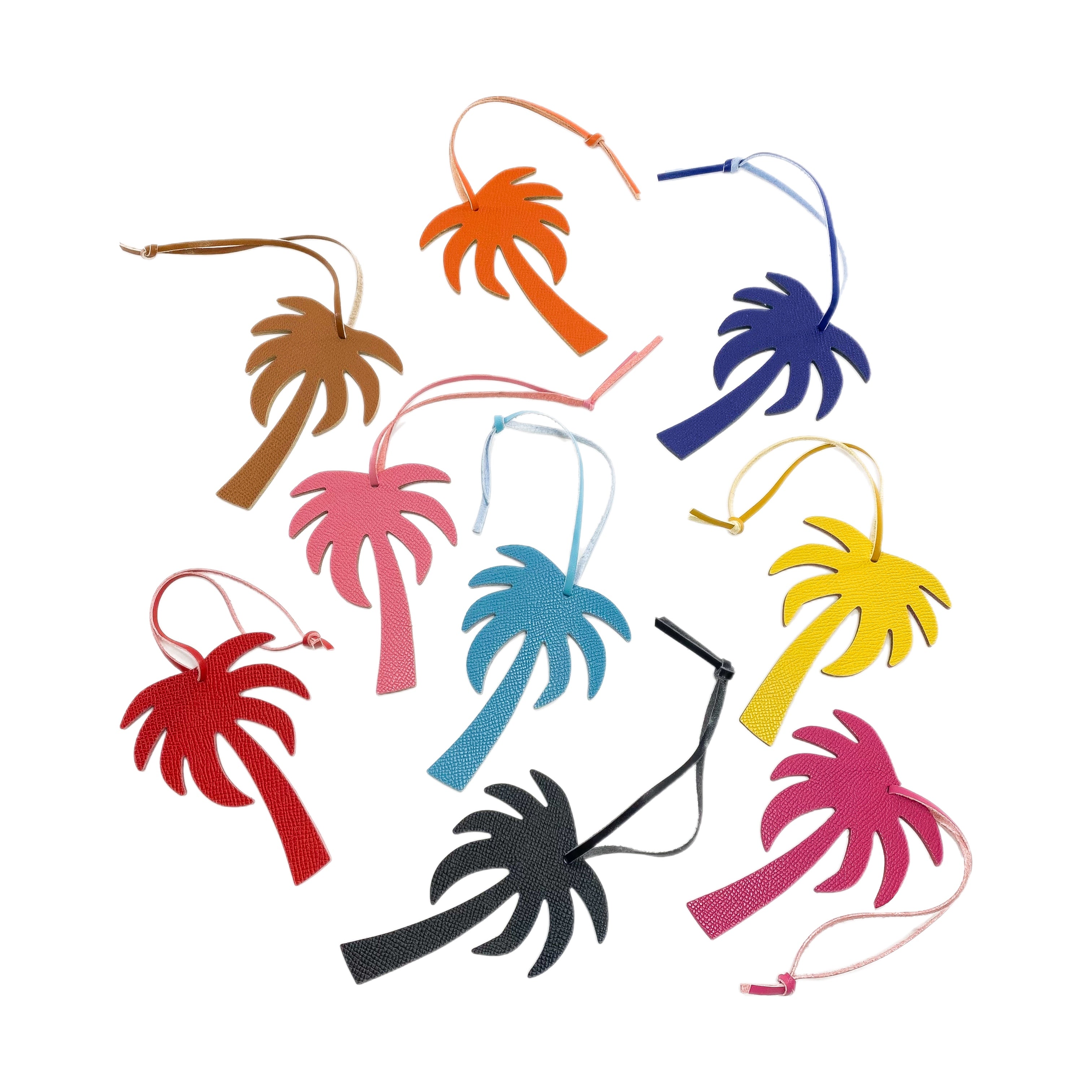 Palm Tree Leather Bag Charm