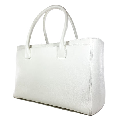 Chanel White Executive Cerf Tote Bag