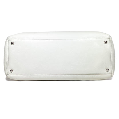 Chanel White Executive Cerf Tote Bag