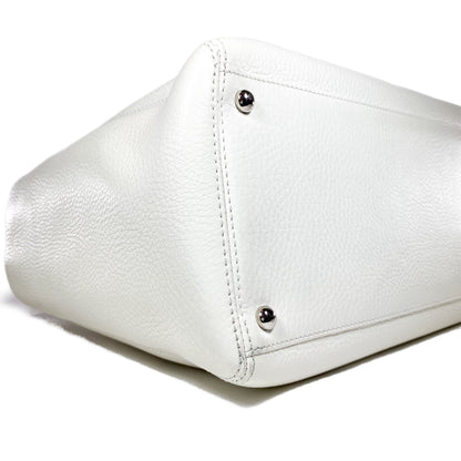 Chanel White Executive Cerf Tote Bag
