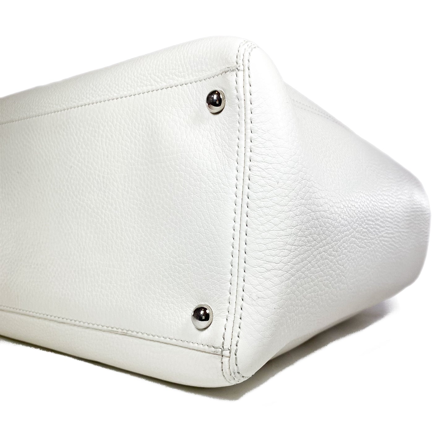 Chanel White Executive Cerf Tote Bag