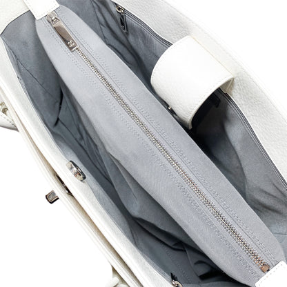 Chanel White Executive Cerf Tote Bag