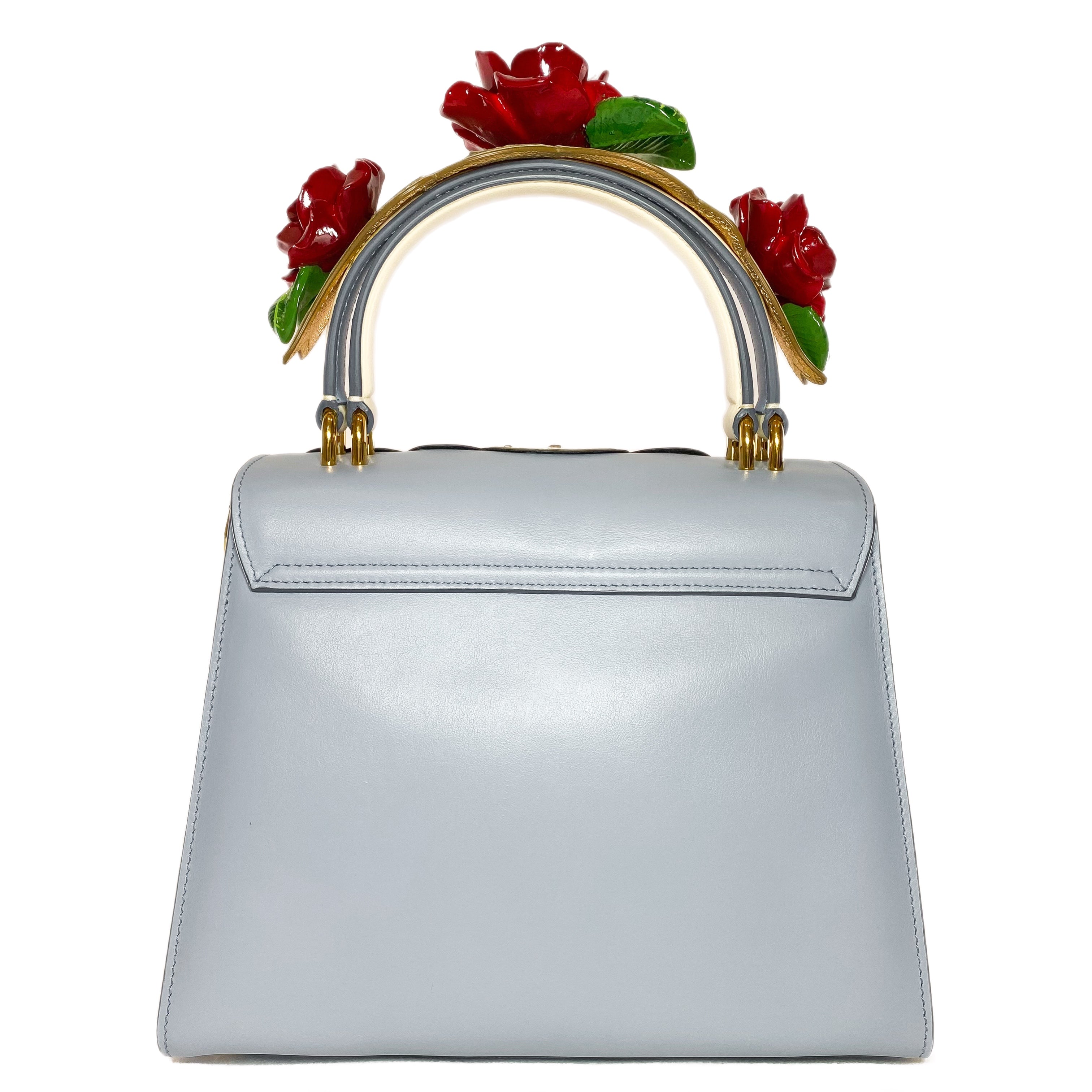 Dolce & Gabbana Oops Blue Cherub Roses Top Handle