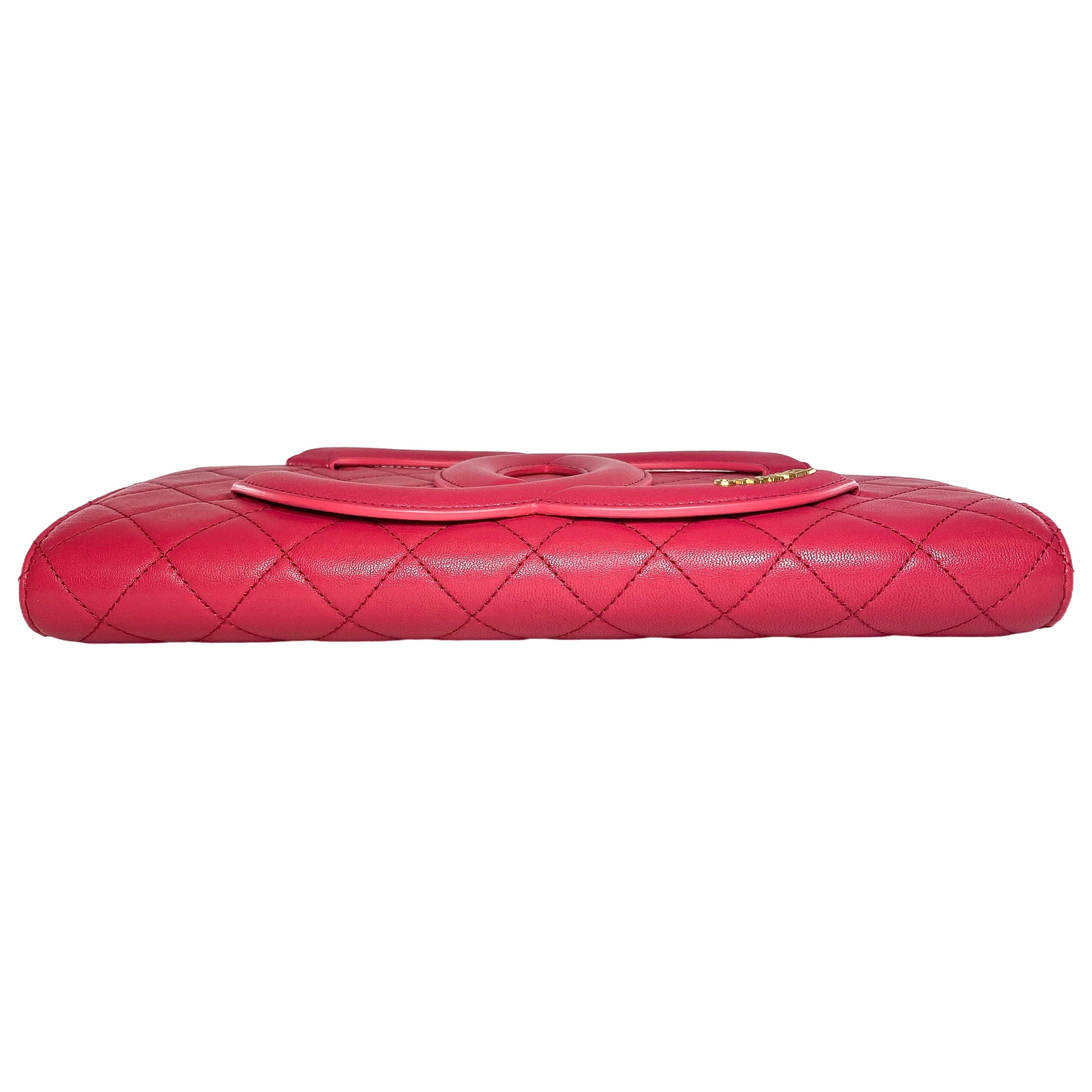 Chanel Dark Pink Coco Midnight Clutch