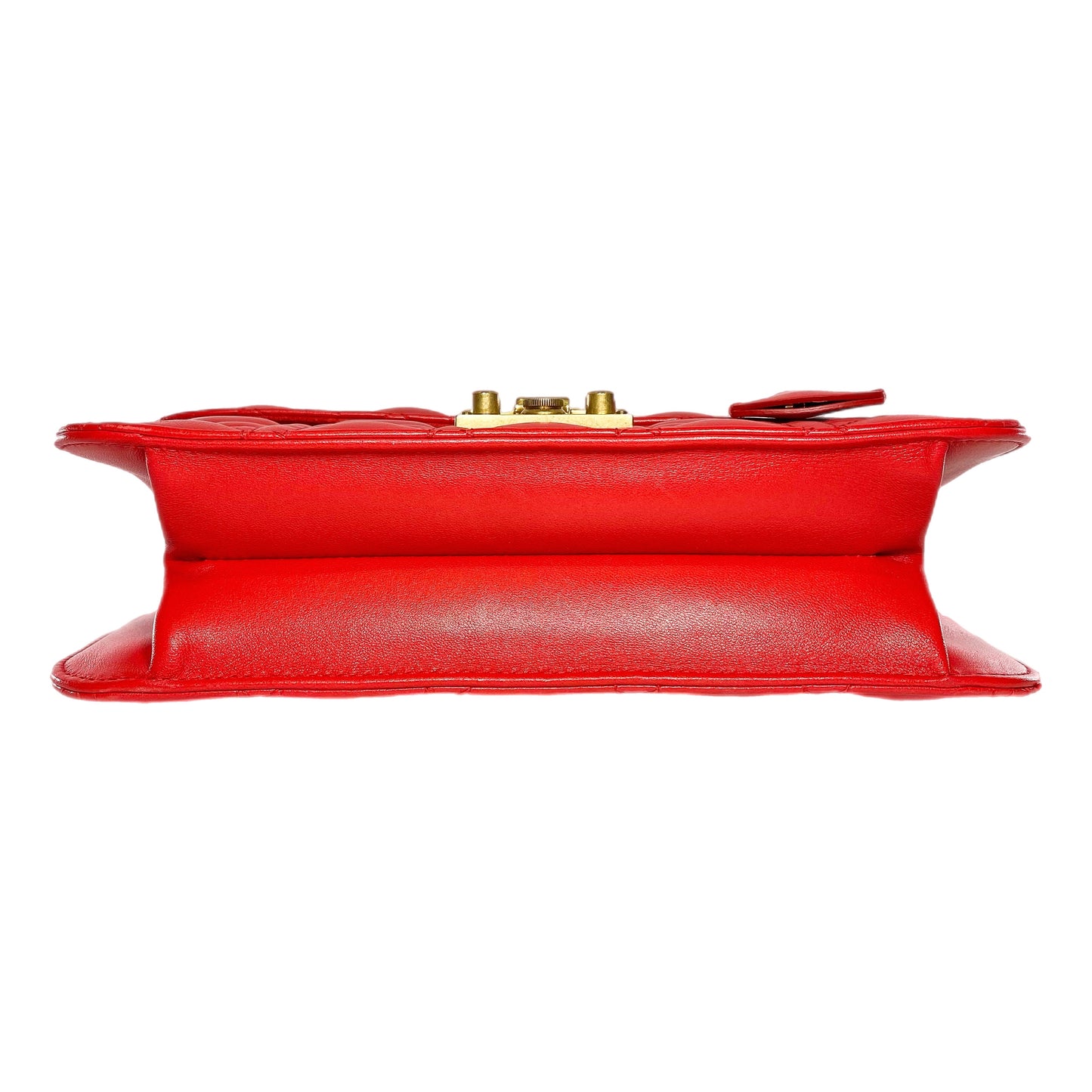 Dior Red Dioraddict Cannage Flap Bag