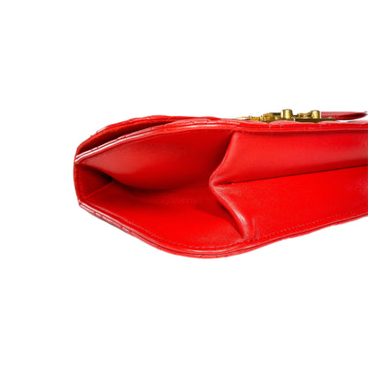 Dior Red Dioraddict Cannage Flap Bag