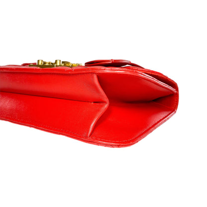 Dior Red Dioraddict Cannage Flap Bag