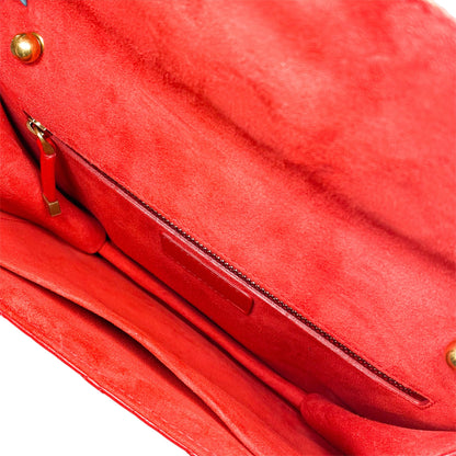 Dior Red Dioraddict Cannage Flap Bag