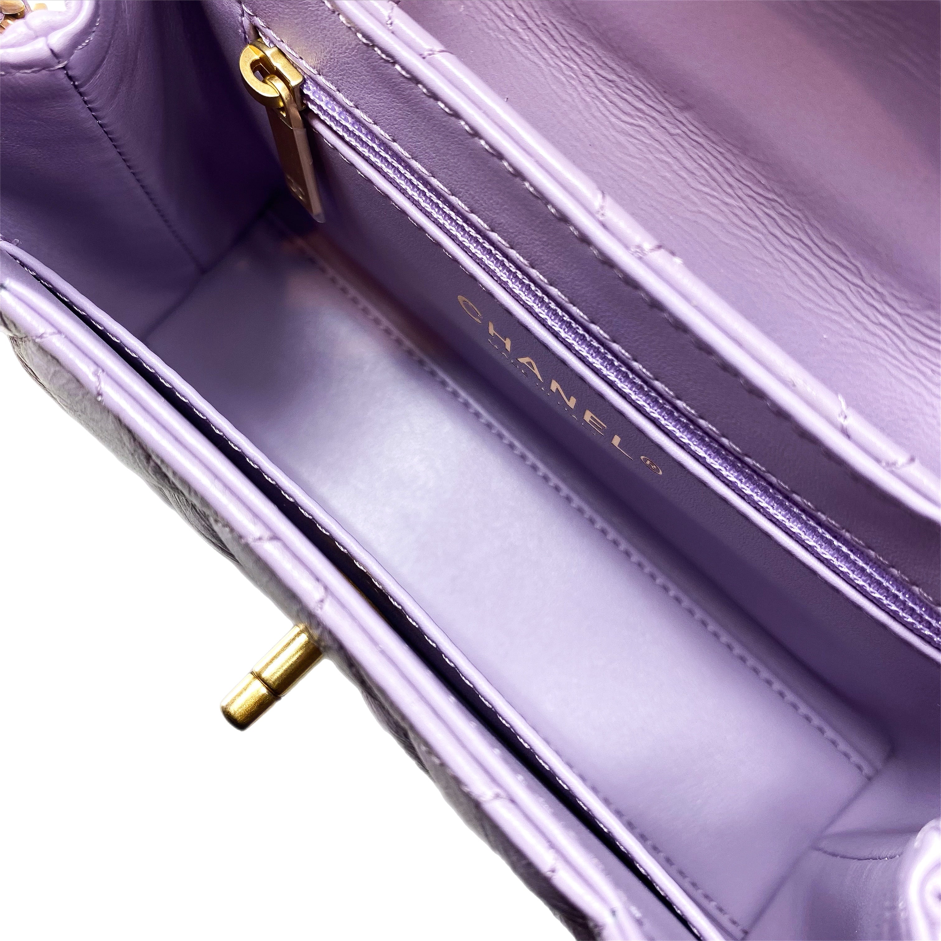 Chanel Lilac Nano Kelly Top Handle