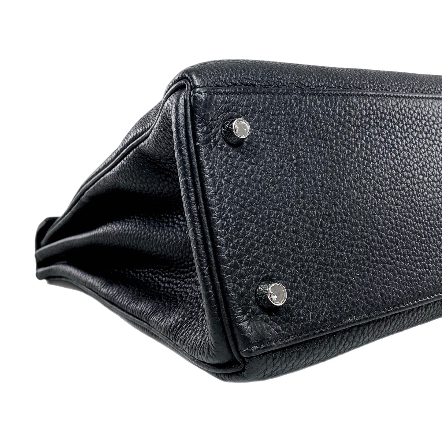 Hermes Kelly 32 Black Togo Palladium Hardware