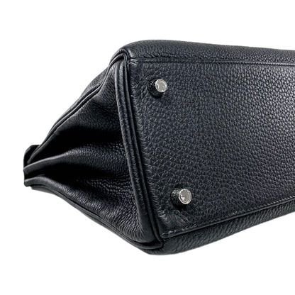 Hermes Kelly 32 Black Togo Palladium Hardware