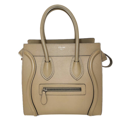 Celine Beige Micro Luggage Shopper