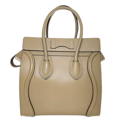 Celine Beige Micro Luggage Shopper