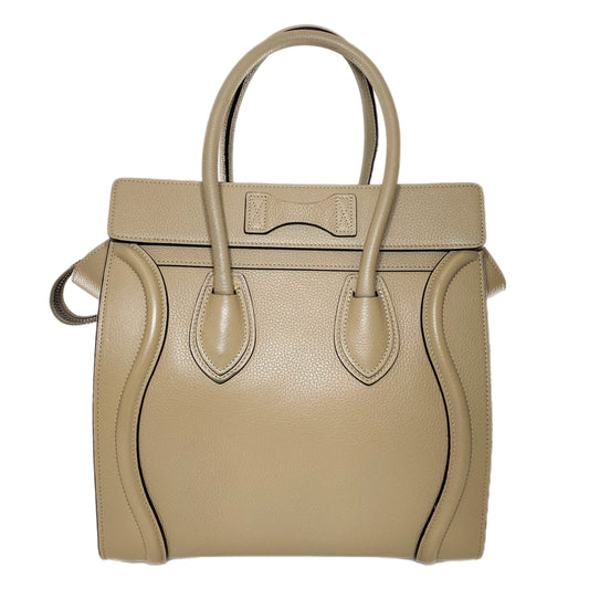Celine Beige Micro Luggage Shopper