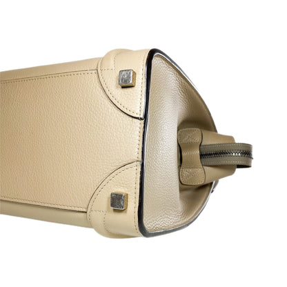 Celine Beige Micro Luggage Shopper