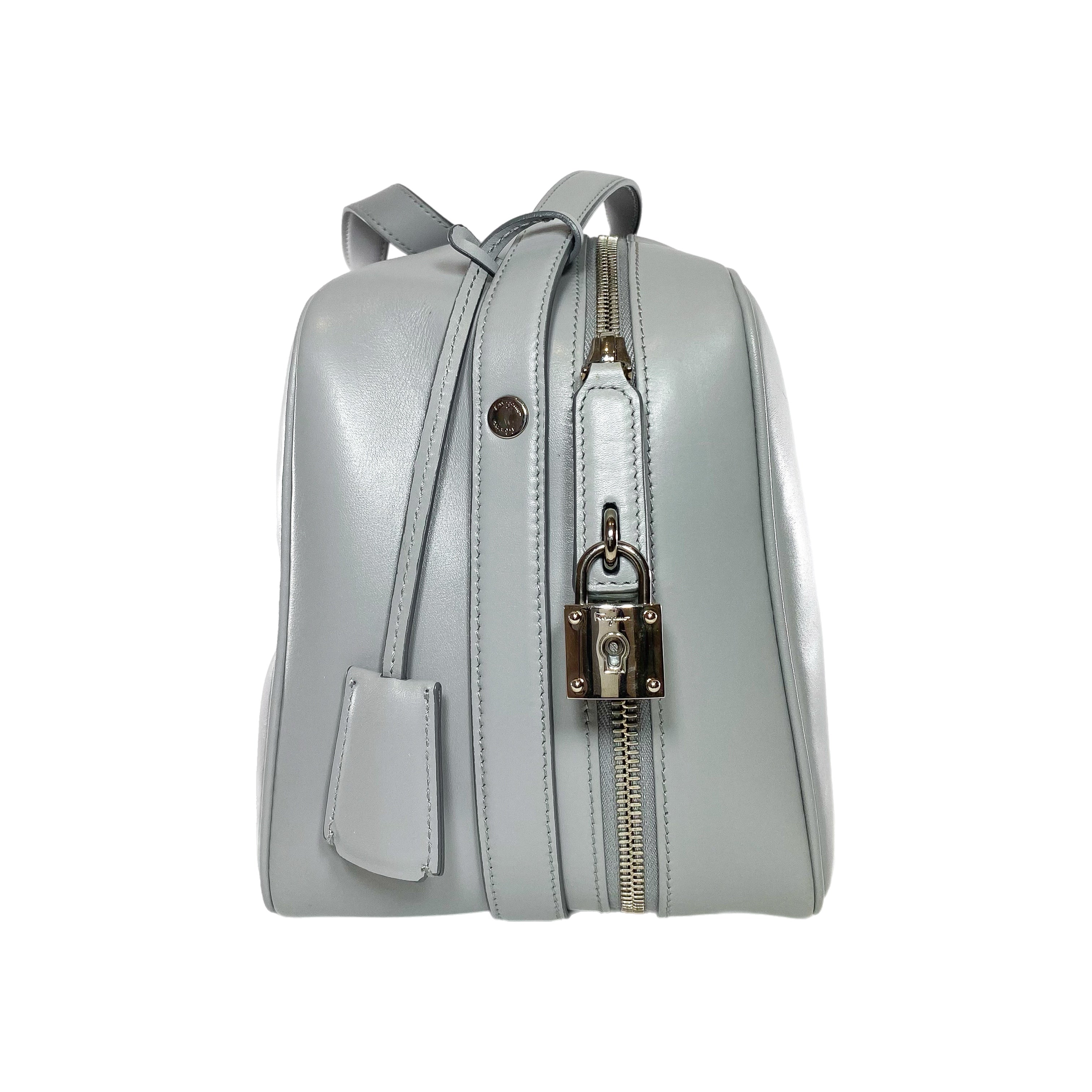 Ferragamo Gray Bowler Bag