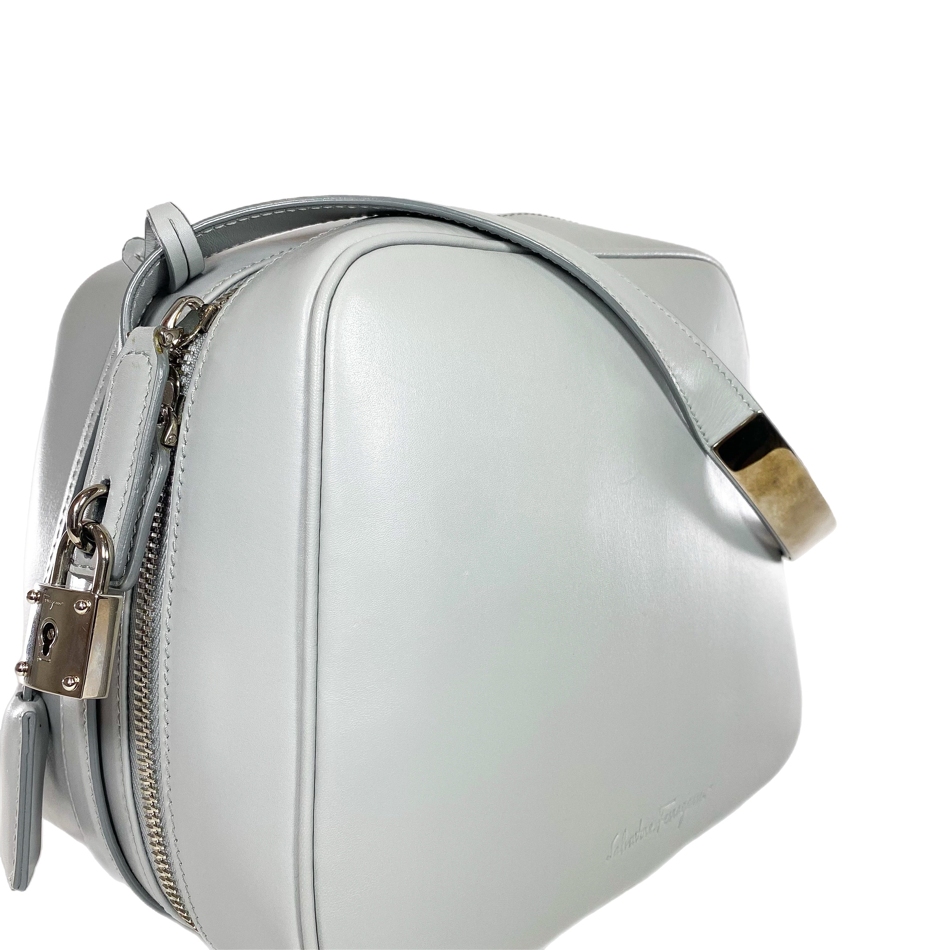 Ferragamo Gray Bowler Bag