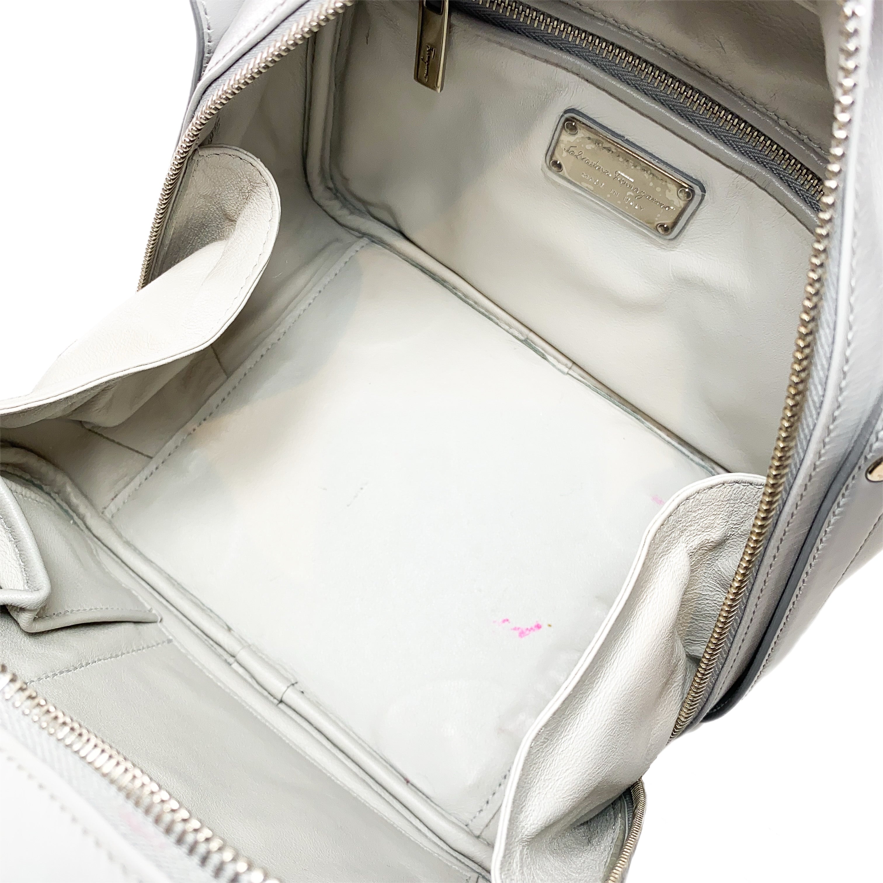 Ferragamo Gray Bowler Bag