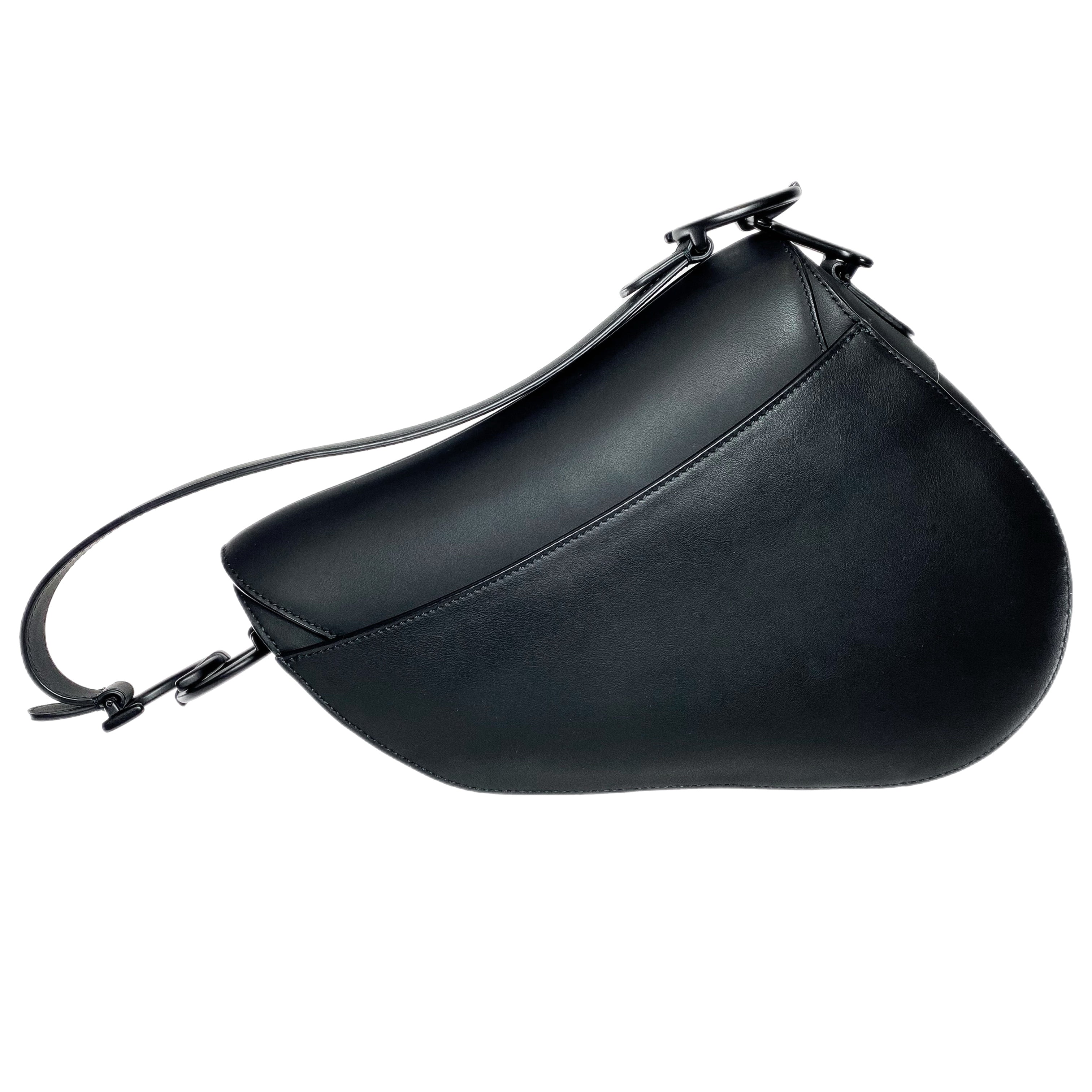 Dior Black Ultramatte Saddle Bag