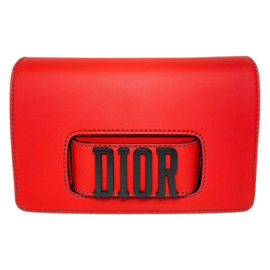 Dior Red Black Dio(r)evolution Flap Bag