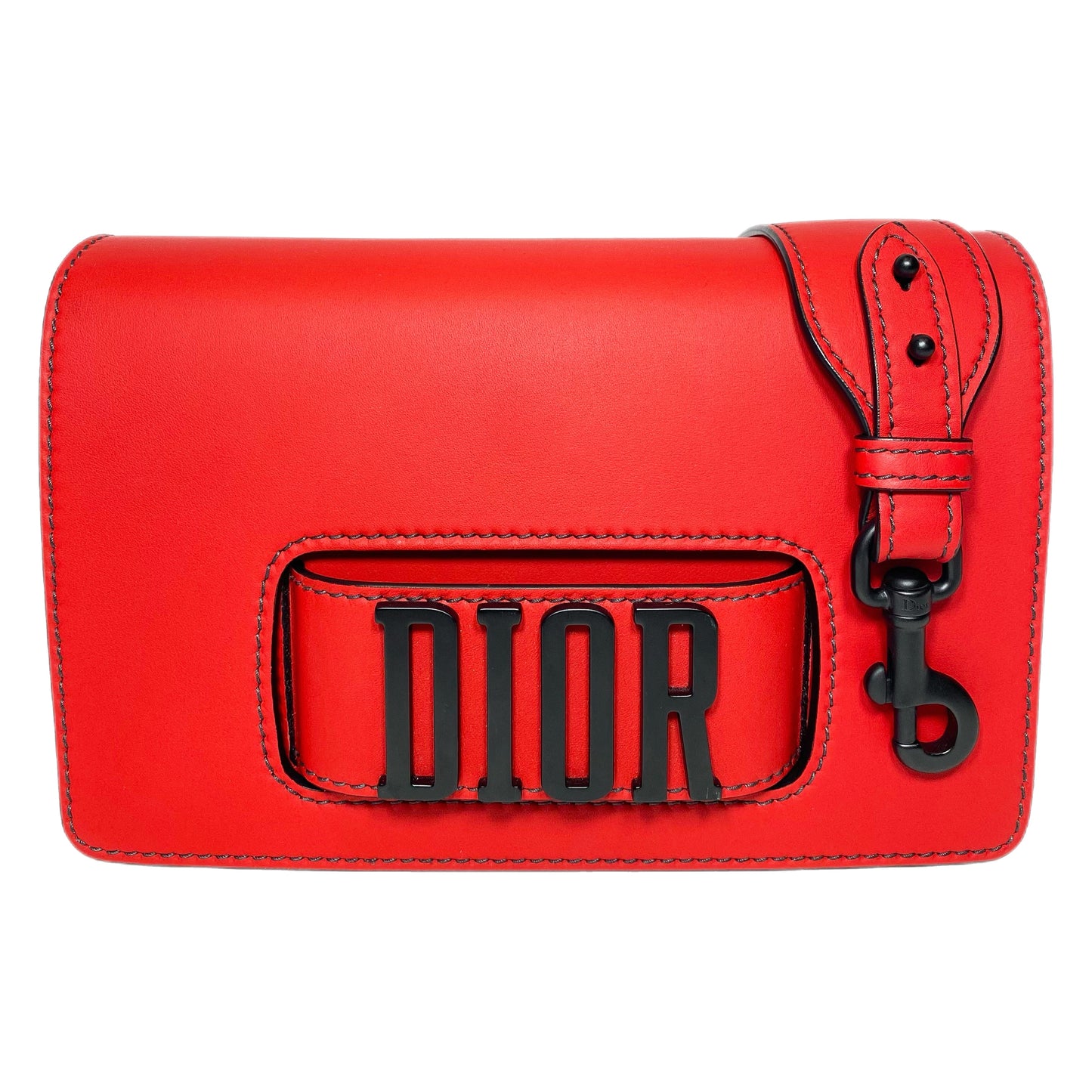 Dior Red Black Dio(r)evolution Flap Bag