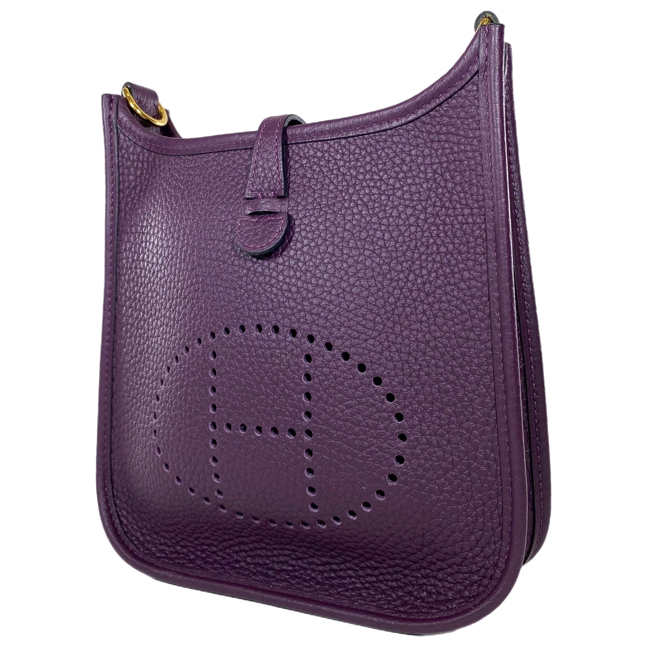 Hermes Evelyne TPM Cassis Clemence Gold Hardware