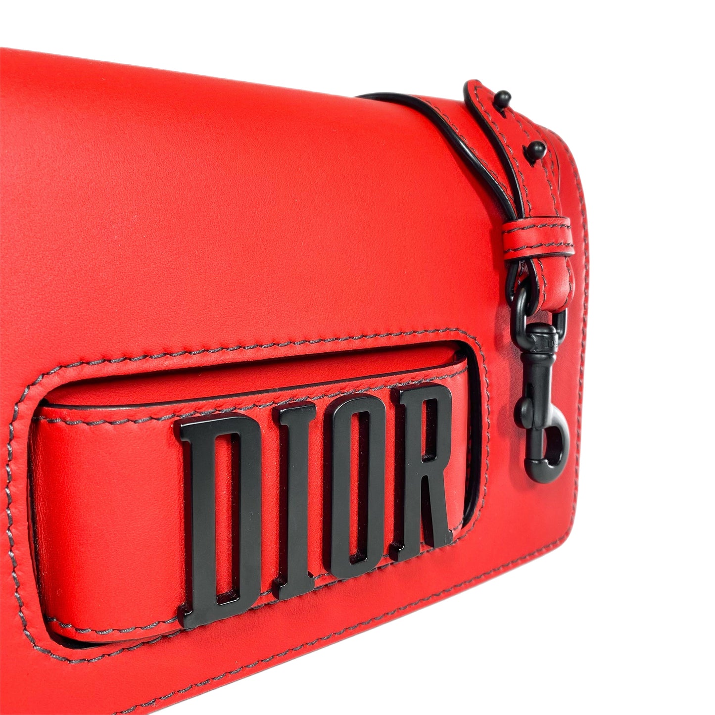 Dior Red Black Dio(r)evolution Flap Bag