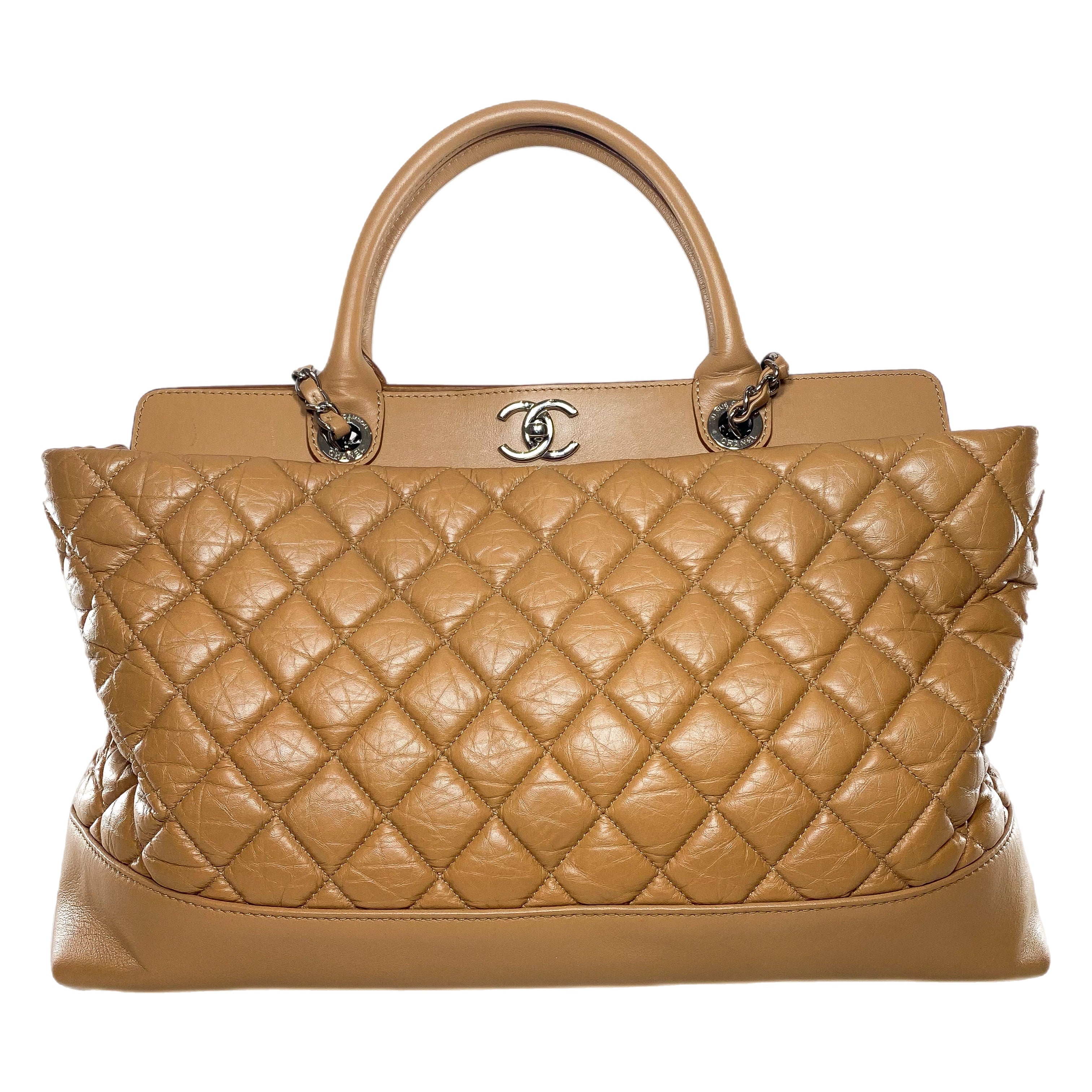 Chanel Beige Quilted Be CC Tote Bag