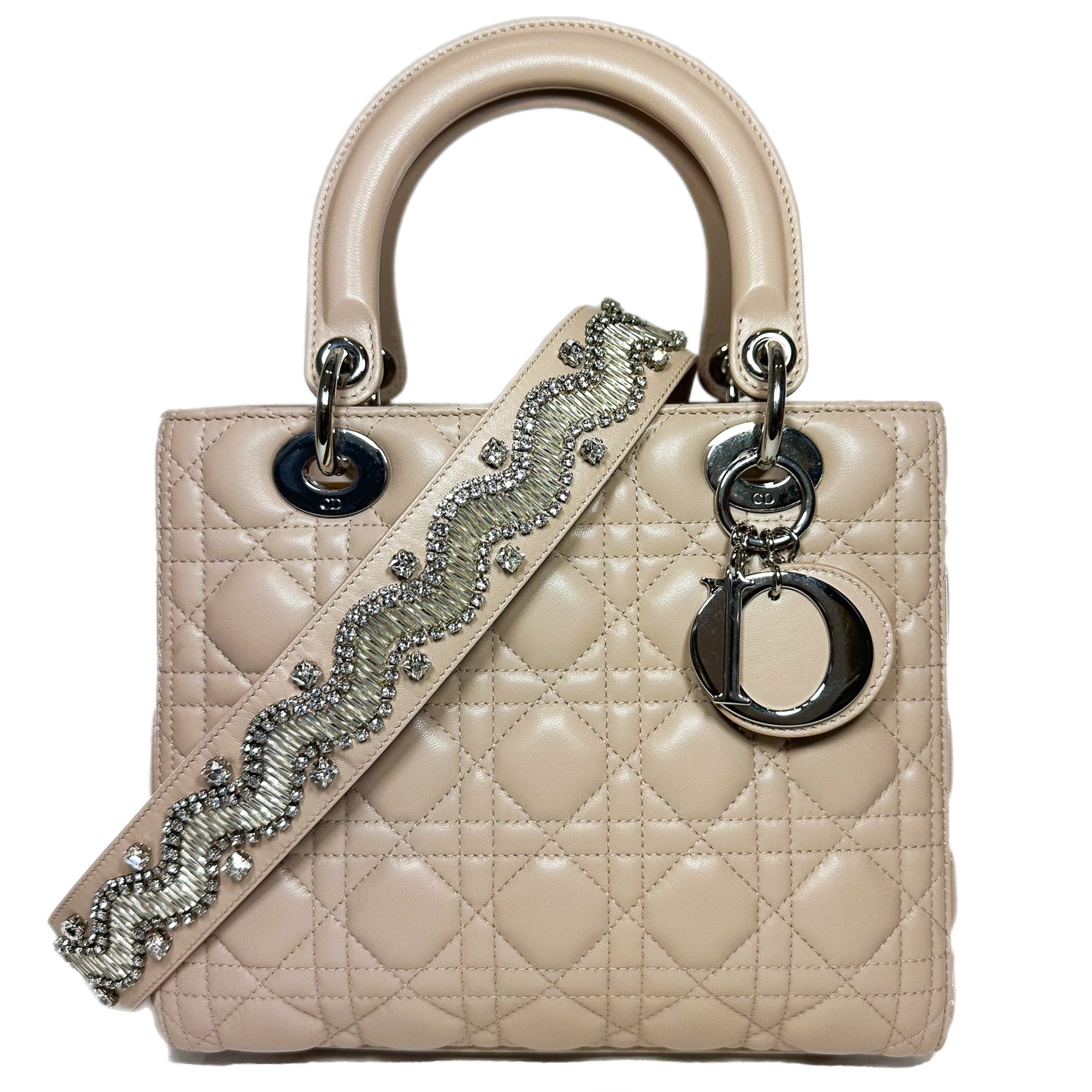 Dior Beige Lady Dior with Crystal Strap