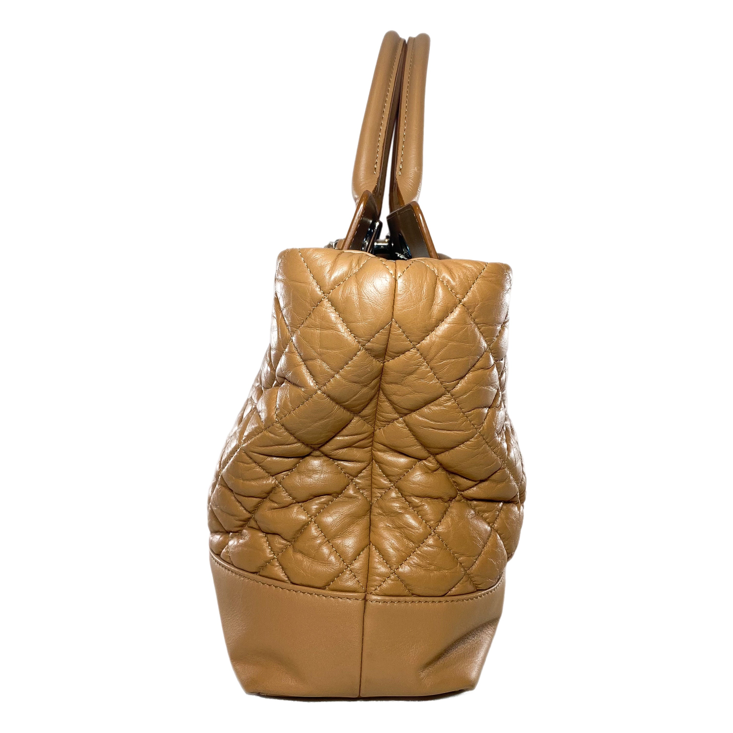 Chanel Beige Quilted Be CC Tote Bag