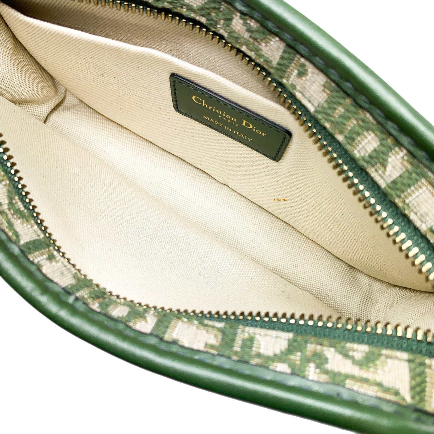 Dior Diorquake Green Oblique Clutch