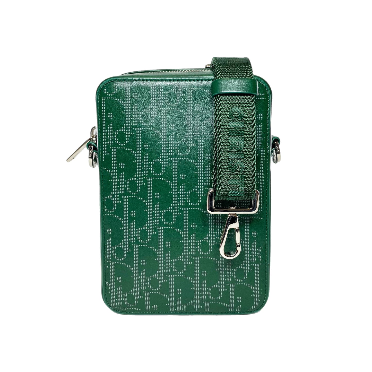 Dior Green Galaxy Oblique Perforated World Tour Messenger Pouch