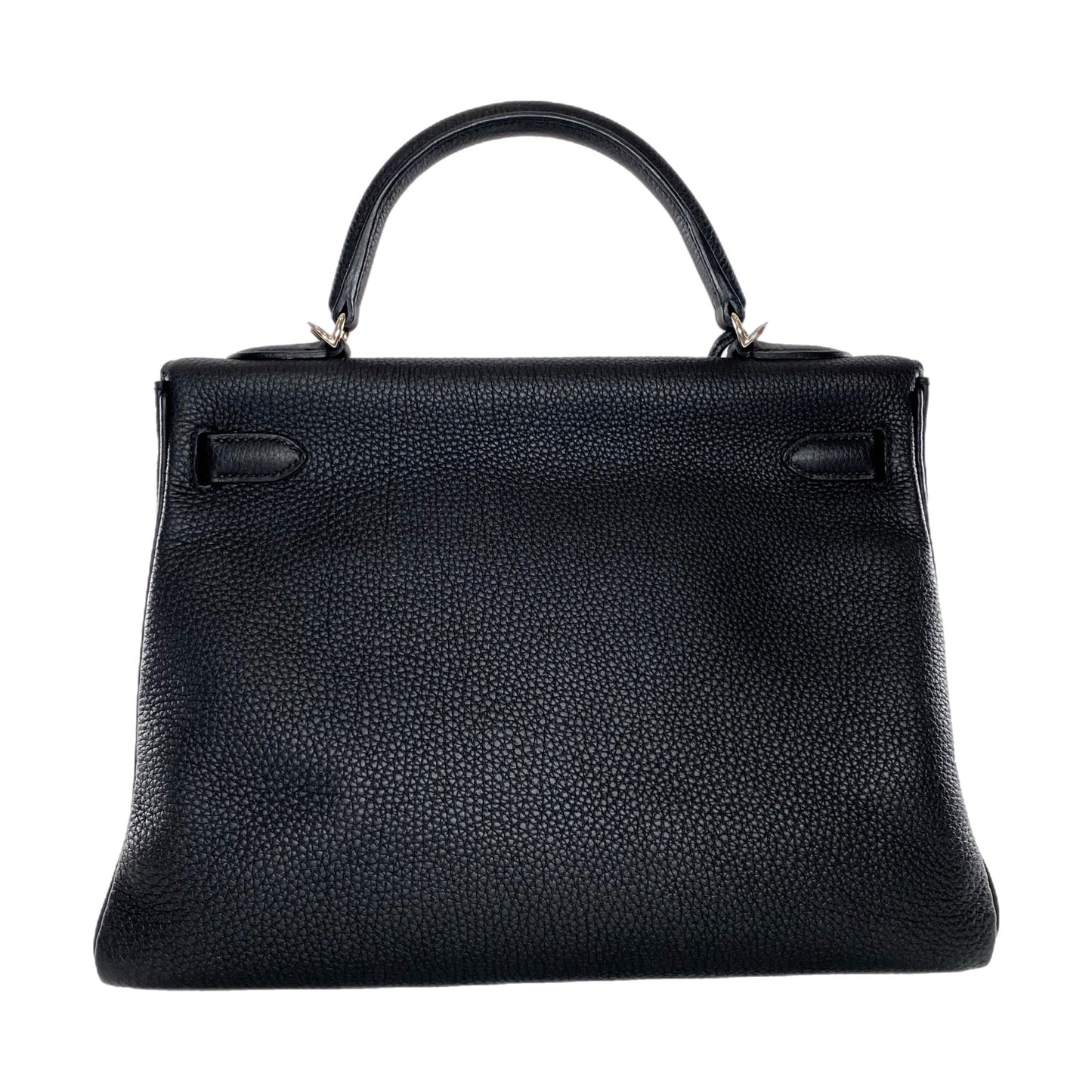 Hermes Kelly 32 Black Togo Palladium Hardware