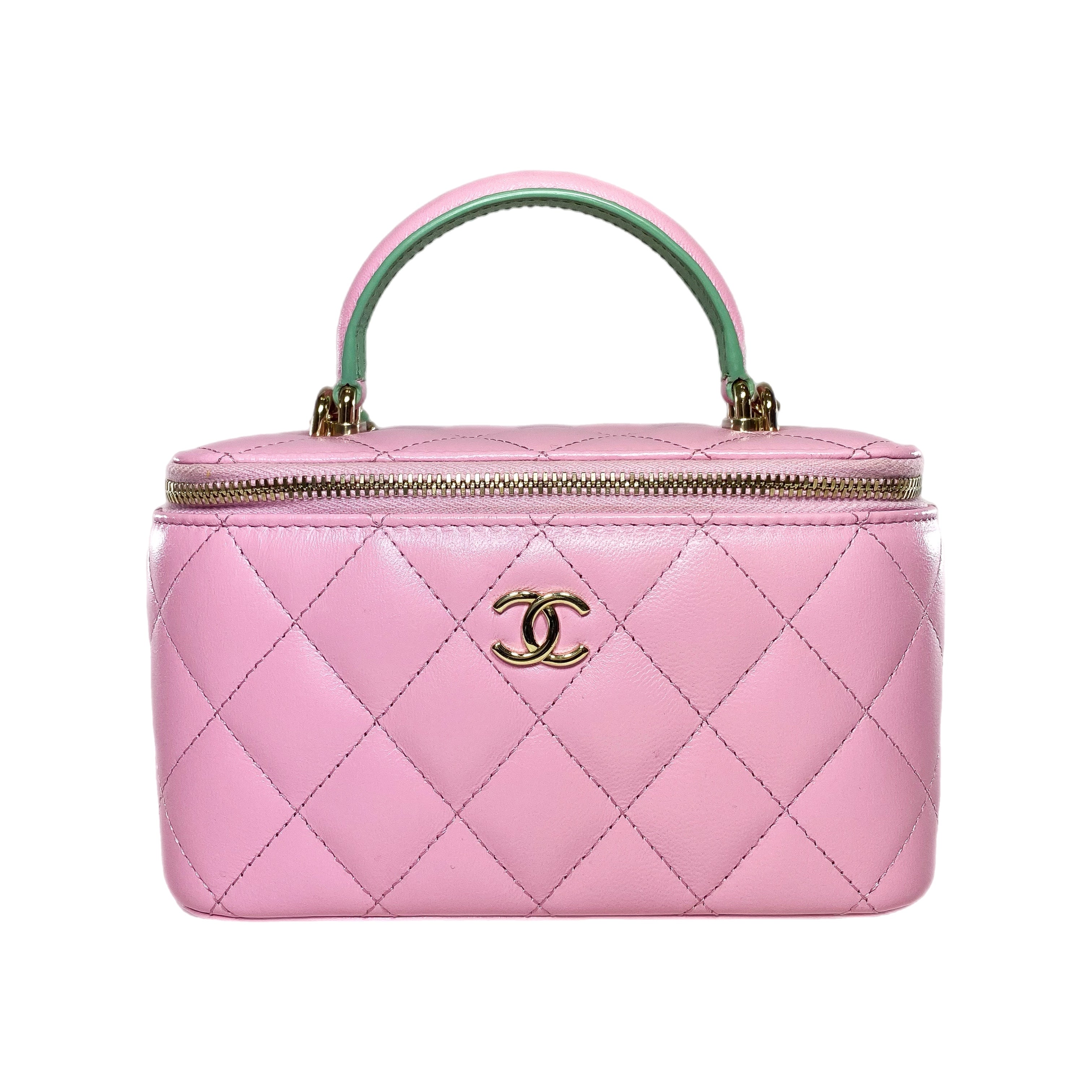 Pink and green chanel bag sales