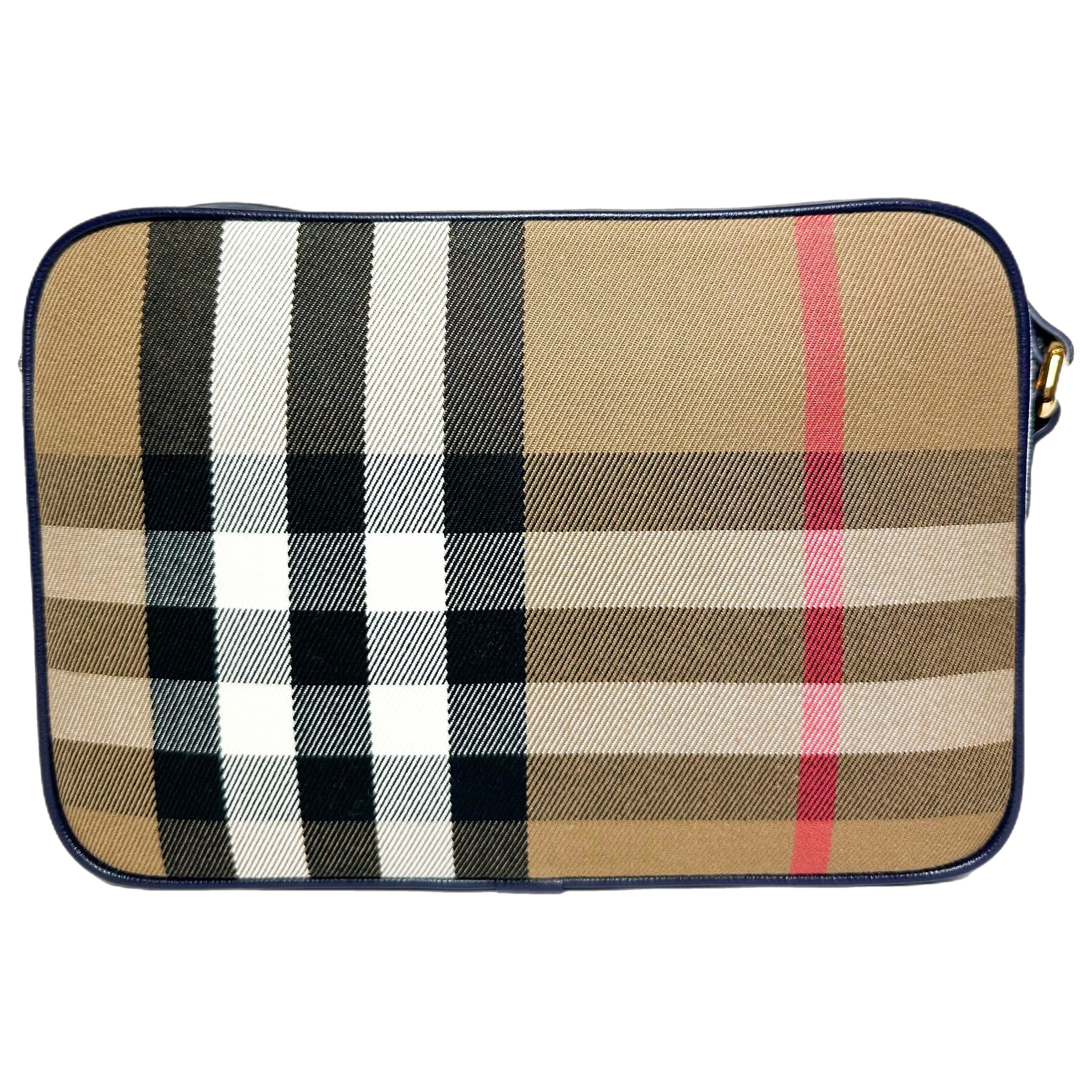 Burberry Navy Plaid Camera Crossbody Bag – Consign of the Times ™