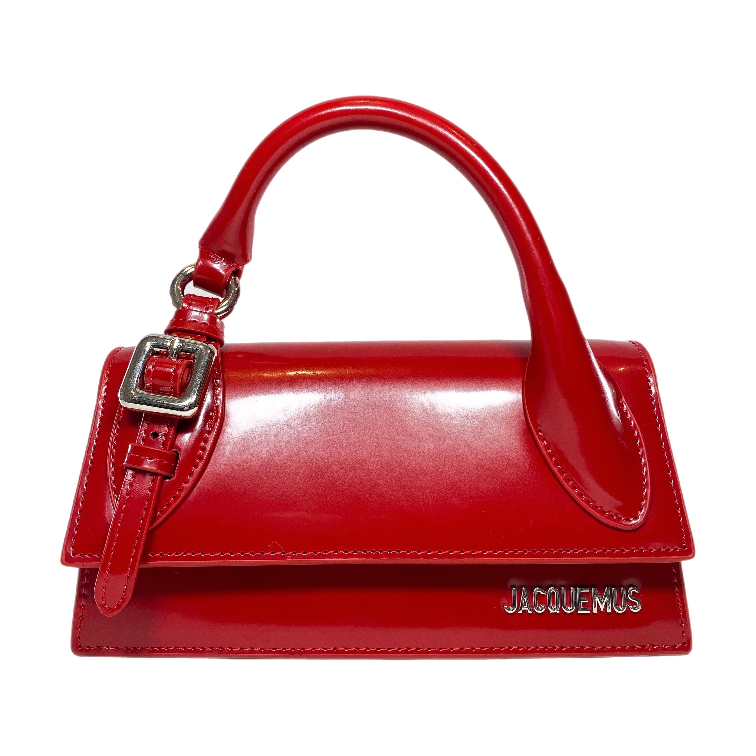 【jacquemus】Jacquard Check Rouge Fonce Jacquemus L'echarpe Carro Checked Red Scarf | 236AC572-5087-4AT