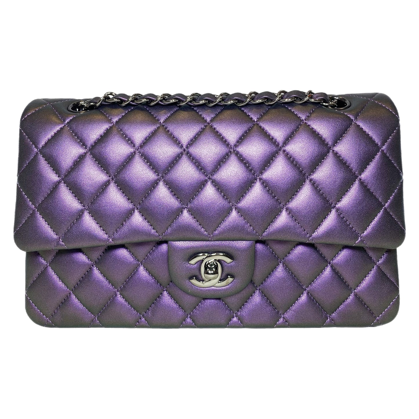 Chanel Iridescent Purple Medium Flap Bag