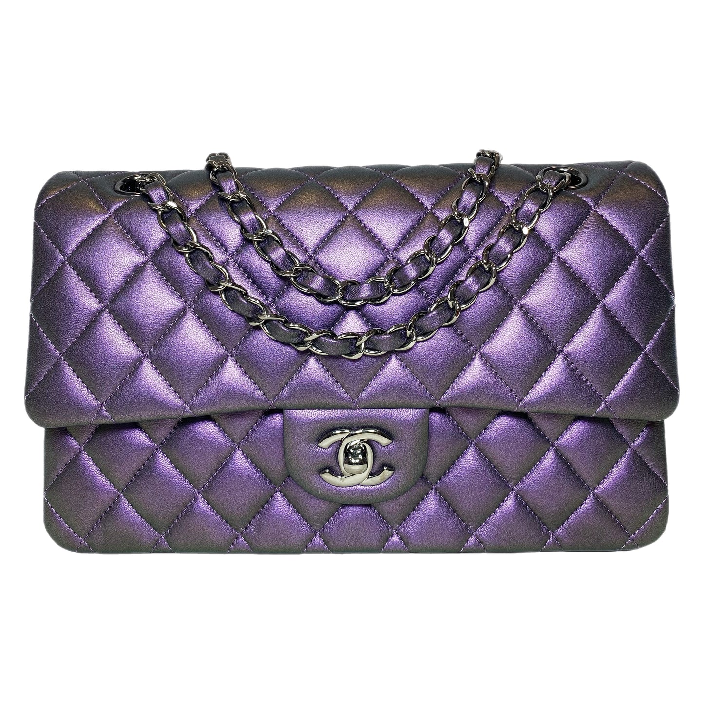 Chanel Iridescent Purple Medium Flap Bag