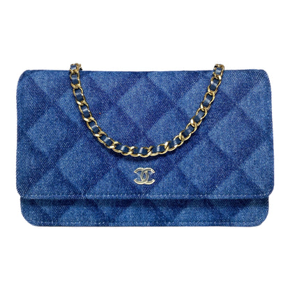 Chanel Denim Wallet on Chain