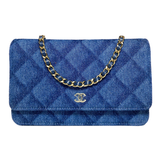 Chanel Denim Wallet on Chain