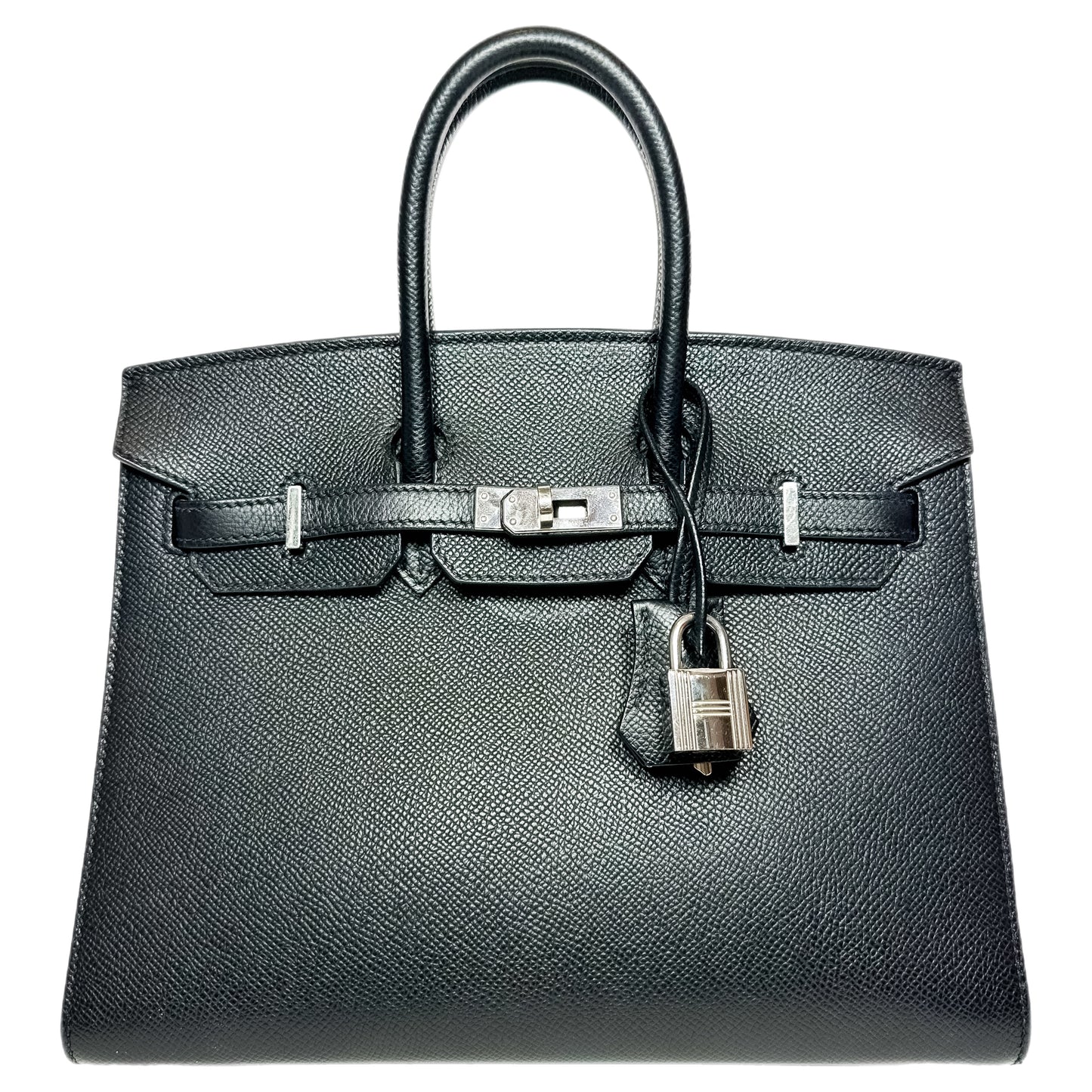 Hermes Birkin 25 Black Epsom Palladium Hardware