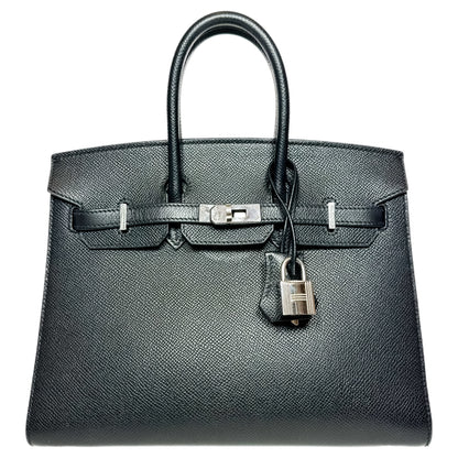 Hermes Birkin 25 Black Epsom Palladium Hardware