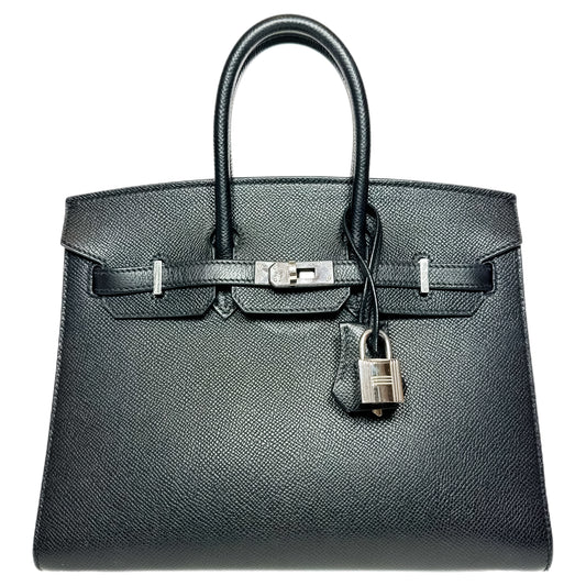 Hermes Birkin 25 Black Epsom Palladium Hardware