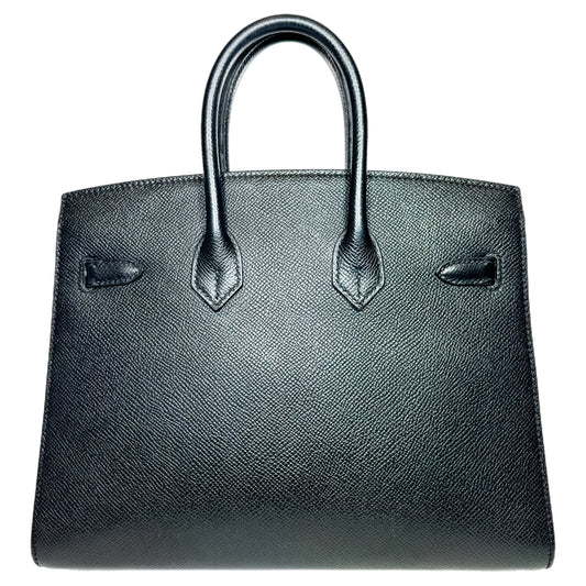 Hermes Birkin 25 Black Epsom Palladium Hardware