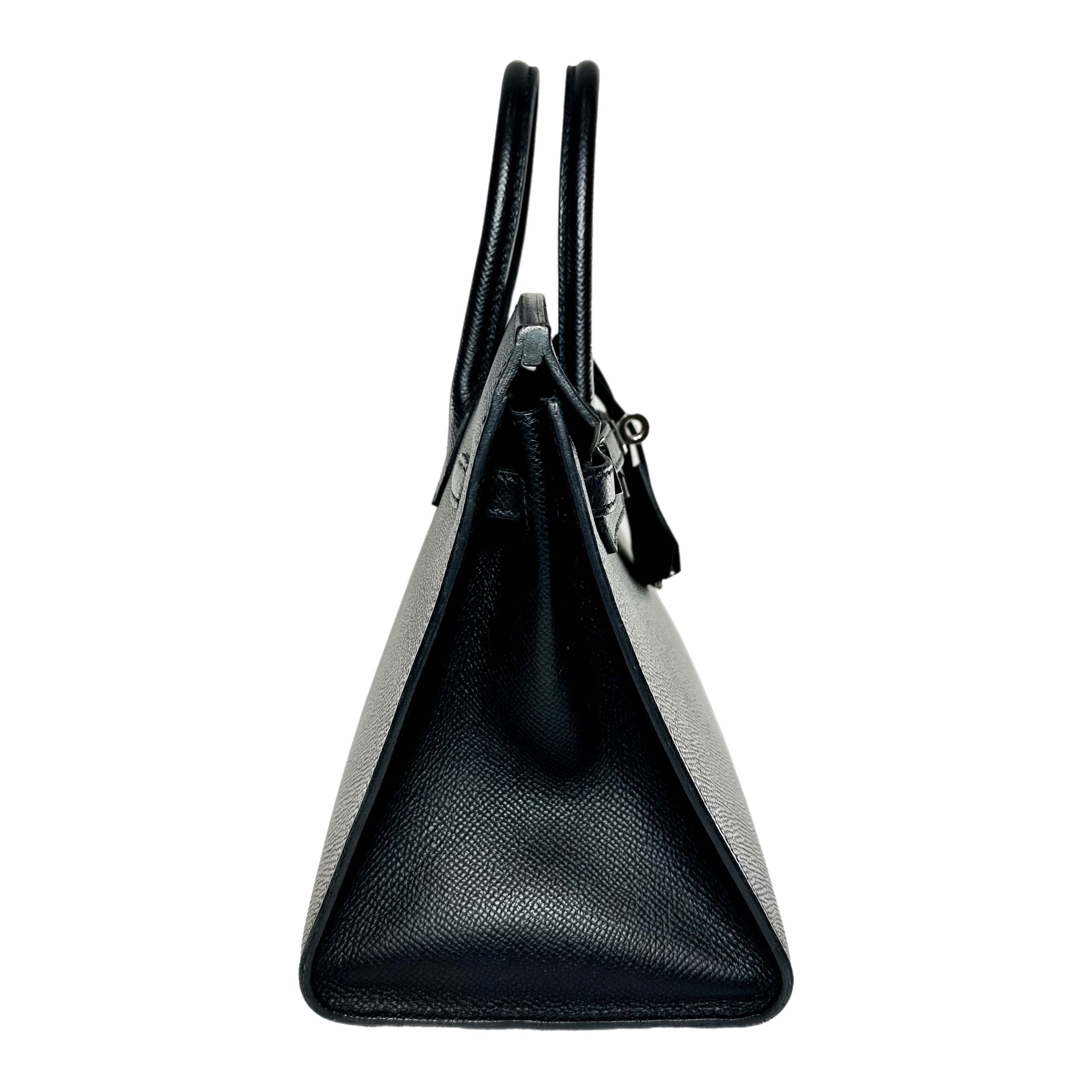 Hermes Birkin 25 Black Epsom Palladium Hardware