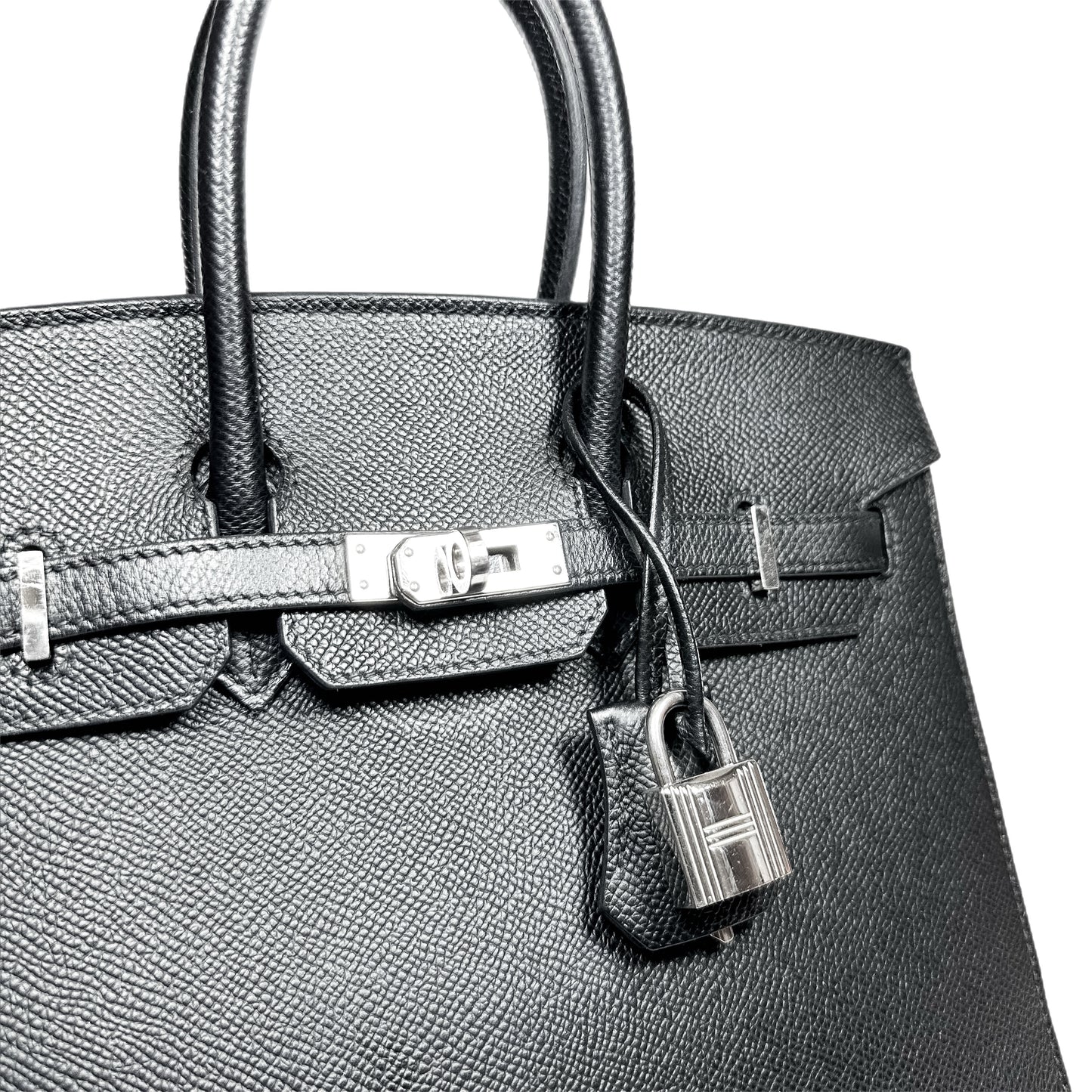 Hermes Birkin 25 Black Epsom Palladium Hardware